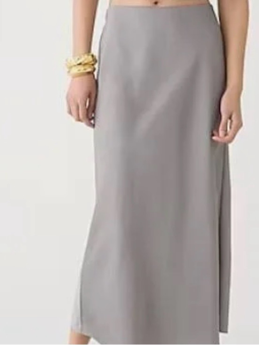 J. Crew Light Gray Geyneth Slip Skirt Small